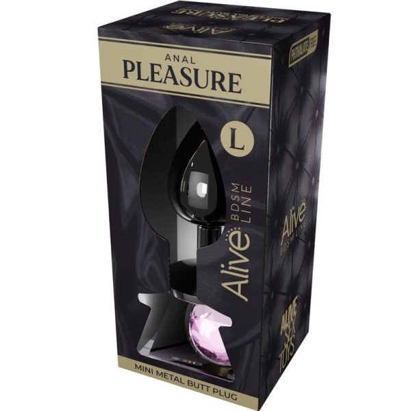 ALIVE - ANAL PLEASURE MINI PLUG METAL PINK SIZE L - Image 2