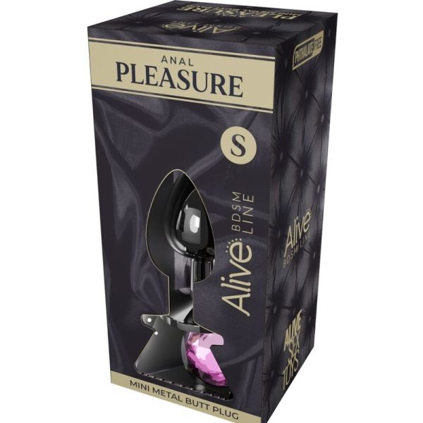 ALIVE - ANAL PLEASURE MINI PLUG METAL PINK SIZE S - Image 2