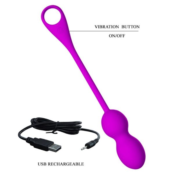 PRETTY LOVE - ELVIRA RECHARGEABLE VIBRATING BALLS PURPLE - Image 5