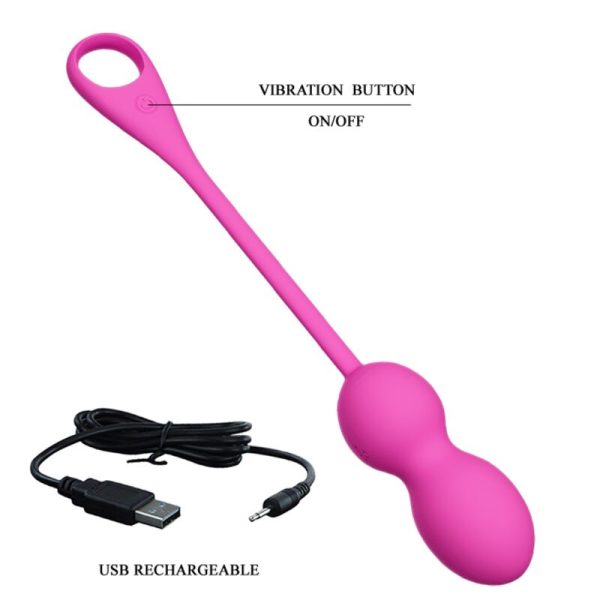 PRETTY LOVE - ELVIRA PINK RECHARGEABLE VIBRATING BALLS - Image 5