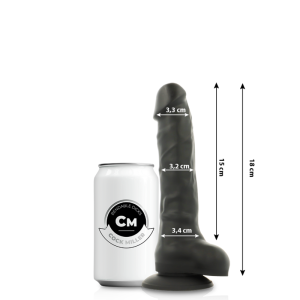 COCK MILLER - DILDO REALISTIC SILICONE DENSITY ARTICULABLE BLACK 18 CM