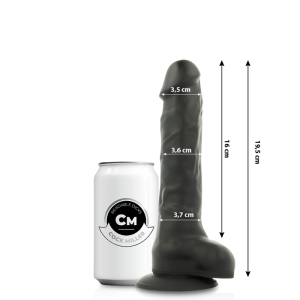 COCK MILLER - DILDO REALISTIC SILICONE DENSITY ARTICULABLE BLACK 19.5 CM