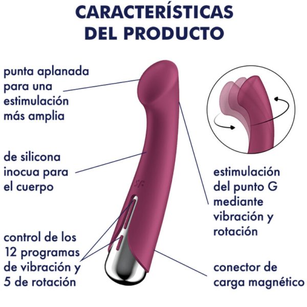 SATISFYER - SPINNING G-SPORT 1 VIBRADOR ROTADOR ROJO - Image 5