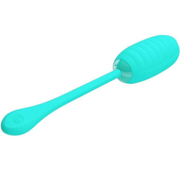 PRETTY LOVE - KIRK RECHARGEABLE VIBRATING EGG AQUA GREEN - Image 3