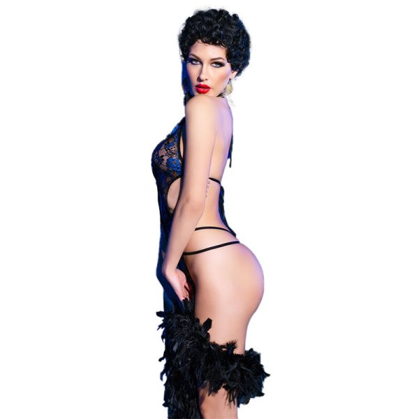 CHILIROSE - CR 4479 BODYSUIT CROTCHLESS BLUE S/M - Image 3