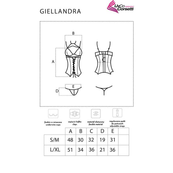 LIVCO CORSETTI FASHION - GIELLANDRA FOR THE SENSES COLLECTION CORSET + PANTY NEGRO - Image 5