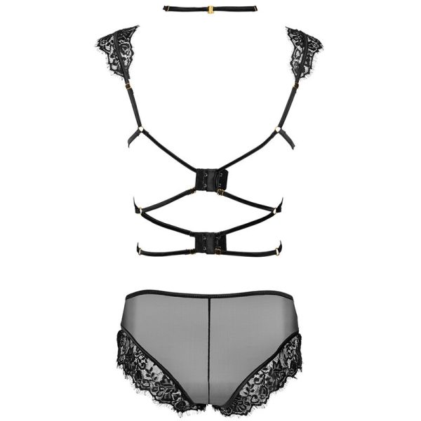 LIVCO CORSETTI FASHION - PALMENOM LC 90614 SUJETADOR + PANTY NEGRO - Image 4