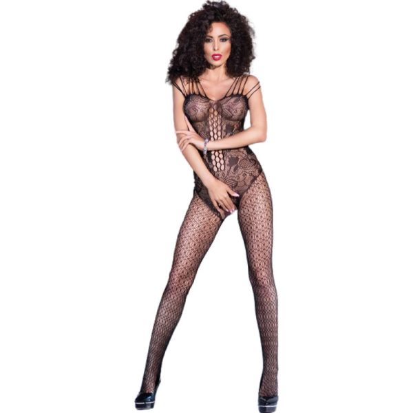 CHILIROSE - CR 4233 BODYSTOCKING CROTCHLESS BLACK S/M - Image 3