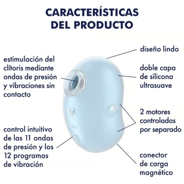 SATISFYER - CUTIE GHOST LAY-ON VIBRATOR LIGHT BLUE - Image 4