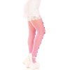 LEG AVENUE - MEDIAS CON ABERTURAS CORAZON  LAZOS ROSA