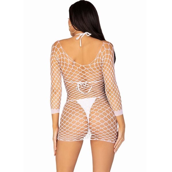 LEG AVENUE - VESTIDO DE REJILLA MANGA LARGA BLANCO TALLA ÚNICA - Image 2