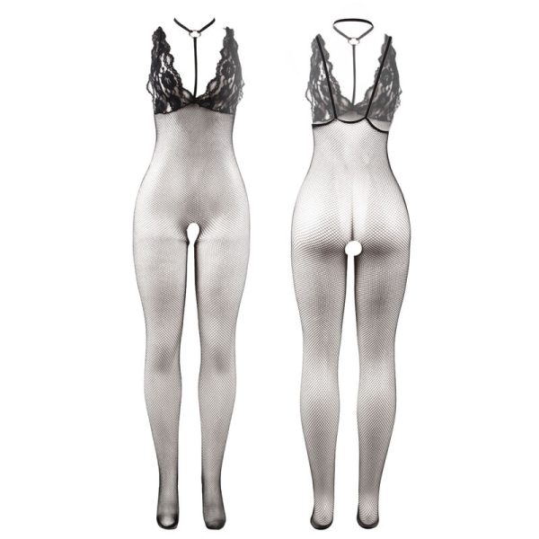 SUBBLIME - 951993 BLACK TRANSPARENT FISHNET CROTCHLESS BODYSTOCKING ONE SIZE - Image 3