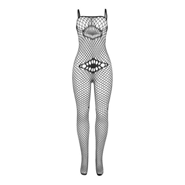 SUBBLIME - 952112 FISHNET BODYSTOCKING WITH DETAILS ON THE CHEST AND BELLY BLACK ONE SIZE - Image 4