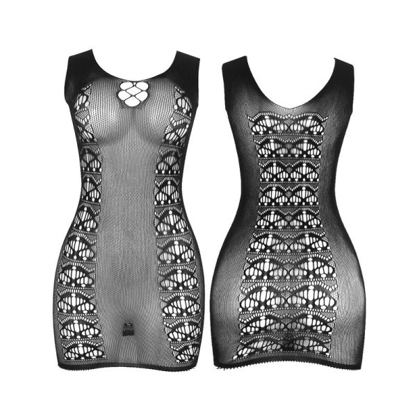SUBBLIME - 952167 SHORT ELASTIC FISHNET DRESS BLACK ONE SIZE - Image 4