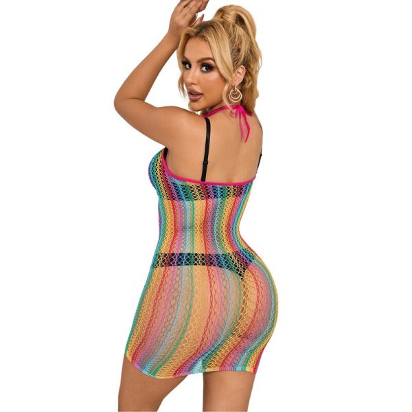 SUBBLIME - 952341 RAINBOW FISHNET DRESS ONE SIZE - Image 2