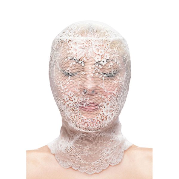 NS NOVELTIES - FETISH  FASHION LACE HOOD WHITE