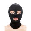 NS NOVELTIES - FETISH  FASHION EYES AND MOUTH HOOD NYLON BLACK