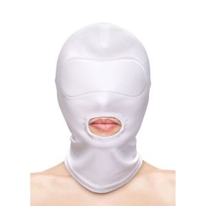 NS NOVELTIES - FETISH  FASHION MOUTH HOOD NYLON WHITE