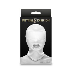 NS NOVELTIES - FETISH  FASHION MOUTH HOOD NYLON WHITE
