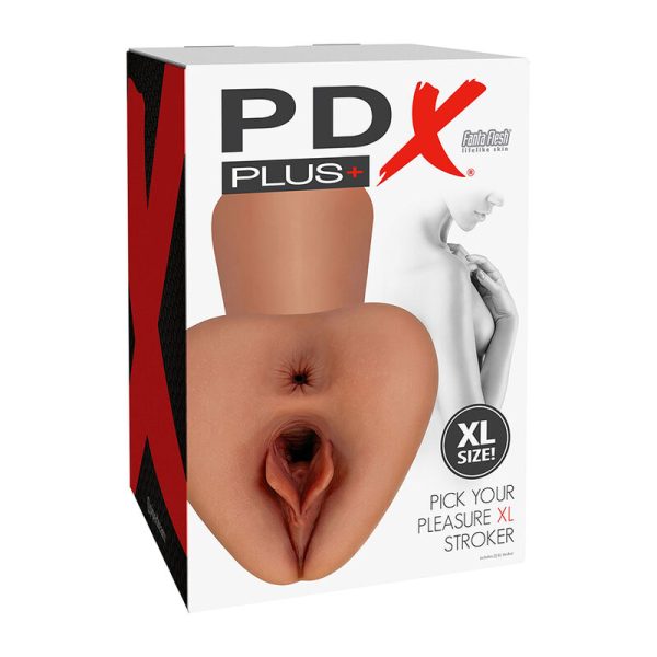 PDX PLUS - PICK YOUR PLEASURE XL REALISTIC STROKER BROWN - Image 4