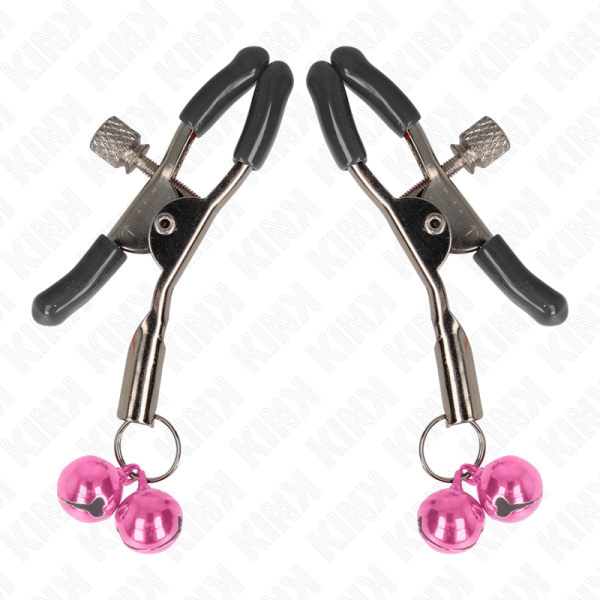 KINK - DOUBLE BELL NIPPLE CLAMP PINK 6 CM - Image 2