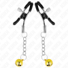 KINK - GOLD JINGLE BELL PENDANT NIPPLE CLAMPS 6 CM