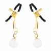 KINK - GLASS BEAD NIPPLE CLAMPS GOLD 6 CM