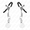 KINK - GLASS BEAD NIPPLE CLAMPS SILVER 6 CM