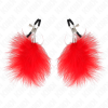 KINK - FEATHER NIPPLE CLAMP RED 7 CM