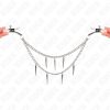KINK - NIPPLE CLAMPS WITH SPIKES CHAINS 30 CM