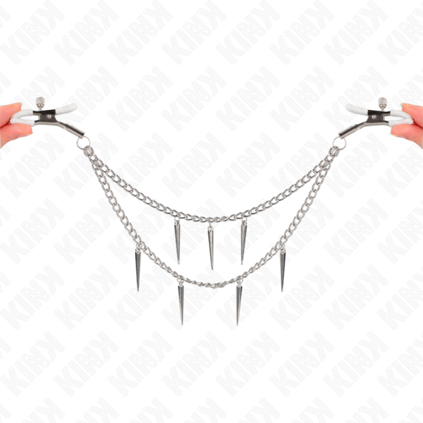 KINK - NIPPLE CLAMPS WITH SPIKES CHAINS 30 CM - Image 4