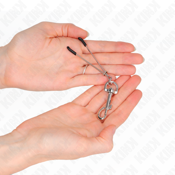 KINK - THIN HOOK NIPPLE CLAMP SILVER 7 CM - Image 3