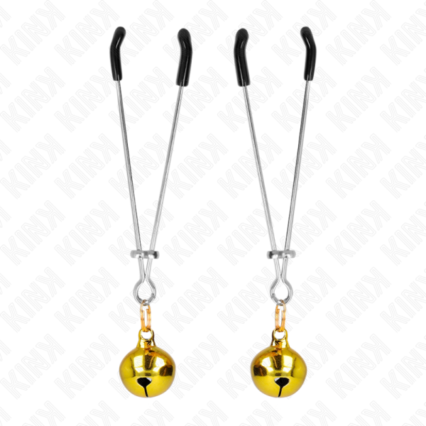 KINK - THIN BELL NIPPLE CLAMPS GOLD 7 CM - Image 2