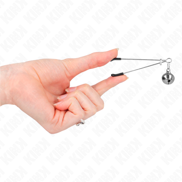 KINK - THIN BELL NIPPLE CLAMPS SILVER 7 CM - Image 4