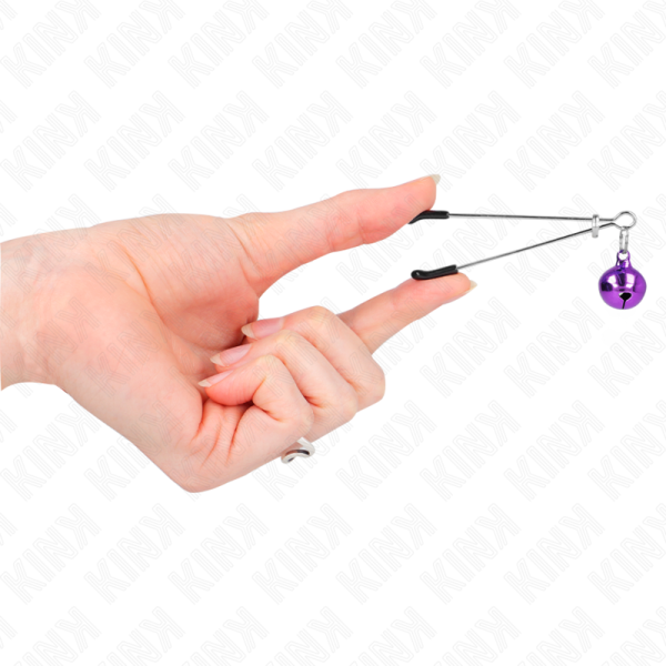 KINK - THIN BELL NIPPLE CLAMPS PURPLE 7 CM - Image 4
