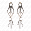 KINK - JAPANESE CLOVER NIPPLE CLAMPS WITH LITTLE CHAINS SILVER