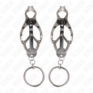 KINK - O-RING JAPANESE CLOVER NIPPLE CLAMPS SILVER