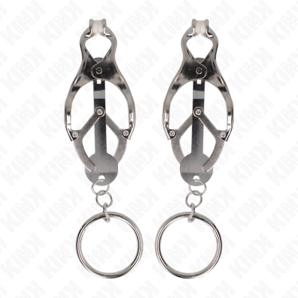 KINK - O-RING JAPANESE CLOVER NIPPLE CLAMPS SILVER - Image 2