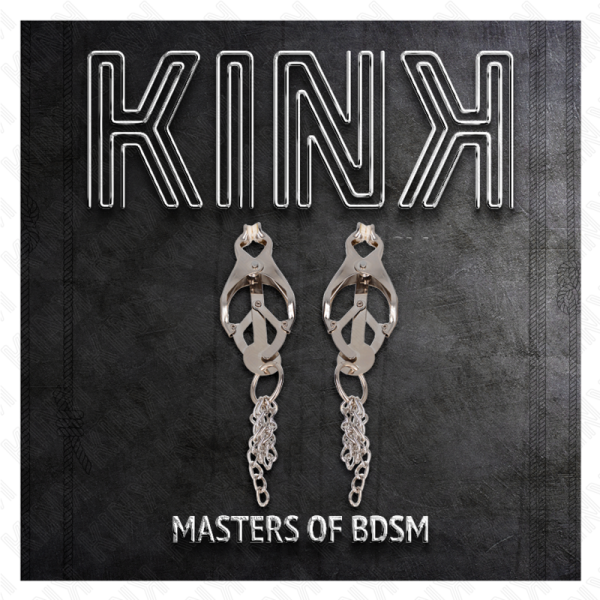 KINK - JAPANESE CLOVER NIPPLE CLAMPS WITH LITTLE CHAINS SILVER - Image 5