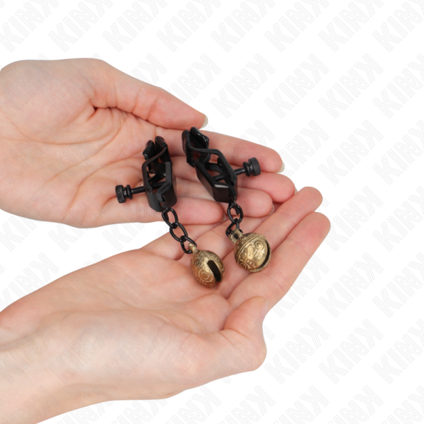 KINK - BELL JAW STYLE NIPPLE CLAMPS BLACK 7 CM - Image 3