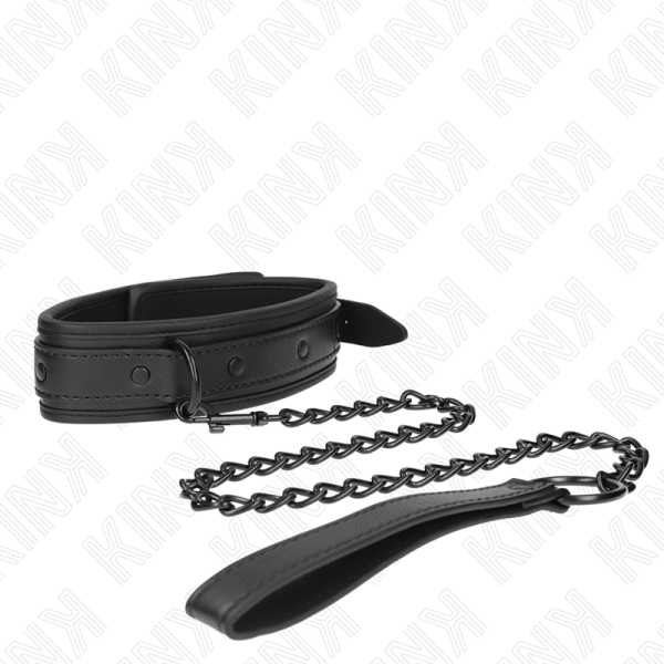 KINK - NEOPRENE BONDAGE COLLAR MODEL 2 WITH BELT 78 CM ADJUSTABLE 37.5 X 49.5 CM - Image 4