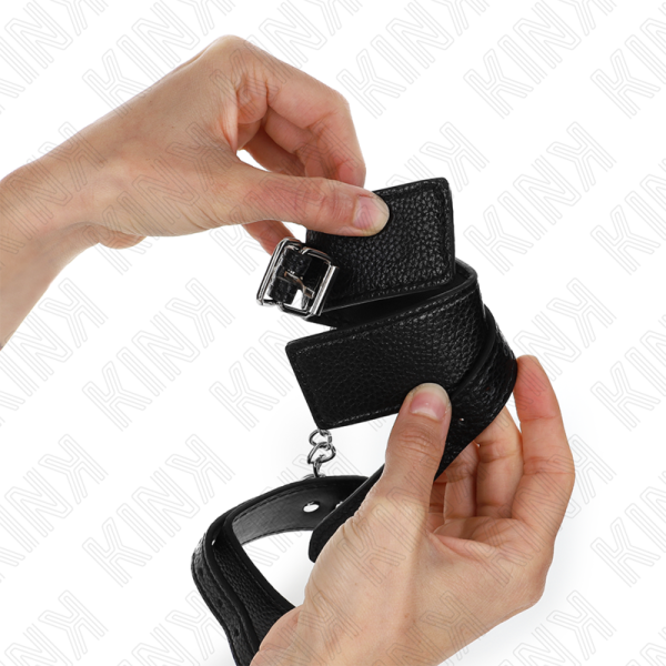 KINK - SNAKE PATTERN WRIST RESTRAINTS BLACK ADJUSTABLE 20-28 CM X 5.4 CM - Image 2
