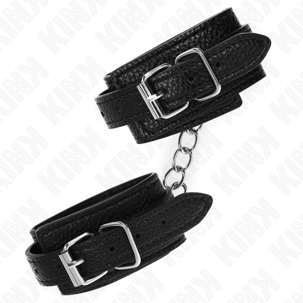 KINK - SNAKE PATTERN WRIST RESTRAINTS BLACK ADJUSTABLE 20-28 CM X 5.4 CM - Image 3