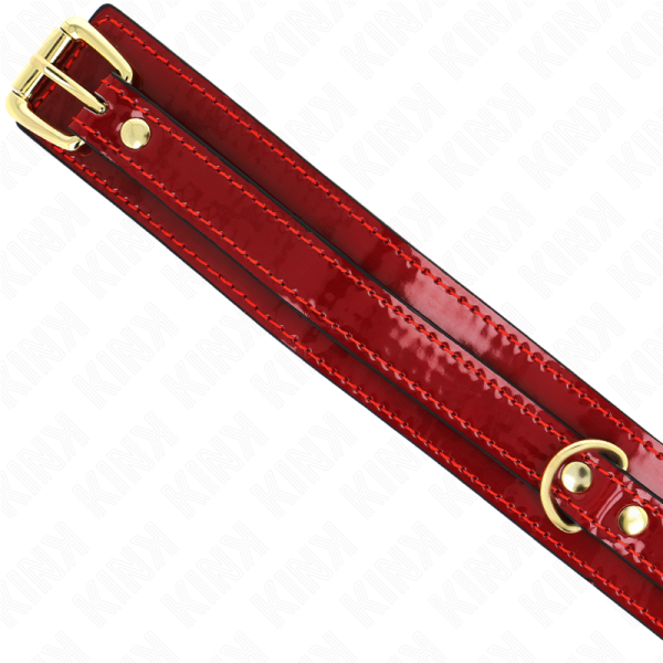 KINK - WINE RED ADJUSTABLE NECKLACE WITH GOLDEN DETAILS 29-42.5 CM X 4 CM - Image 5