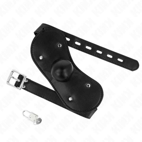 KINK - BALL GAG MOUTH MASK WITH LOCK ADJUSTABLE 42-60 CM - Image 2