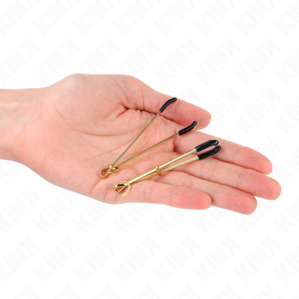KINK - THIN NIPPLE CLAMPS GOLD 7 CM - Image 4