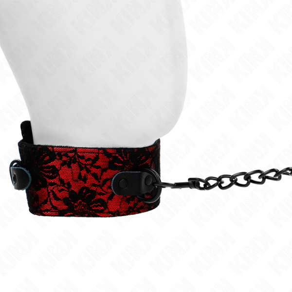 KINK - LACE NECKLACE WITH BELT WITH REAL LEATHER BELT 105 CM / 44 X 5.5 CM - Image 4