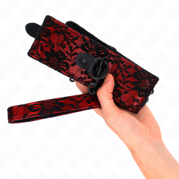KINK - LACE NECKLACE WITH BELT WITH REAL LEATHER BELT 105 CM / 44 X 5.5 CM - Image 3