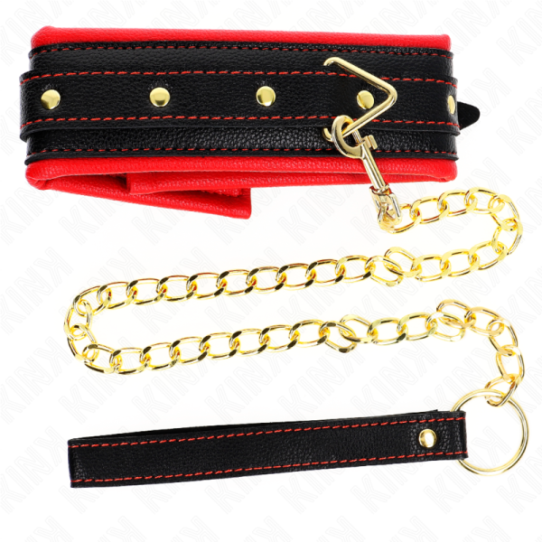 KINK - NECKLACE WITH SPONGE IMITATION LEATHER STRAP MODEL 2 ADJUSTABLE 37-54 CM X 3 CM - Image 4