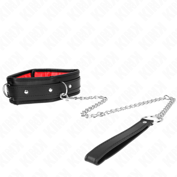 KINK - NECKLACE WITH SPONGE IMITATION LEATHER STRAP MODEL 3 ADJUSTABLE 37-54 CM X 3 CM - Image 2